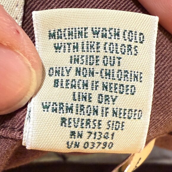 VINTAGE Women's L.L. BEAN Straight Leg Low Rise Brown Chino Pants- Size 8P - Picture 6 of 8